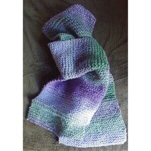 Scarf New Leia Allen Hand knitted warm winter cozy womans variegated accessory